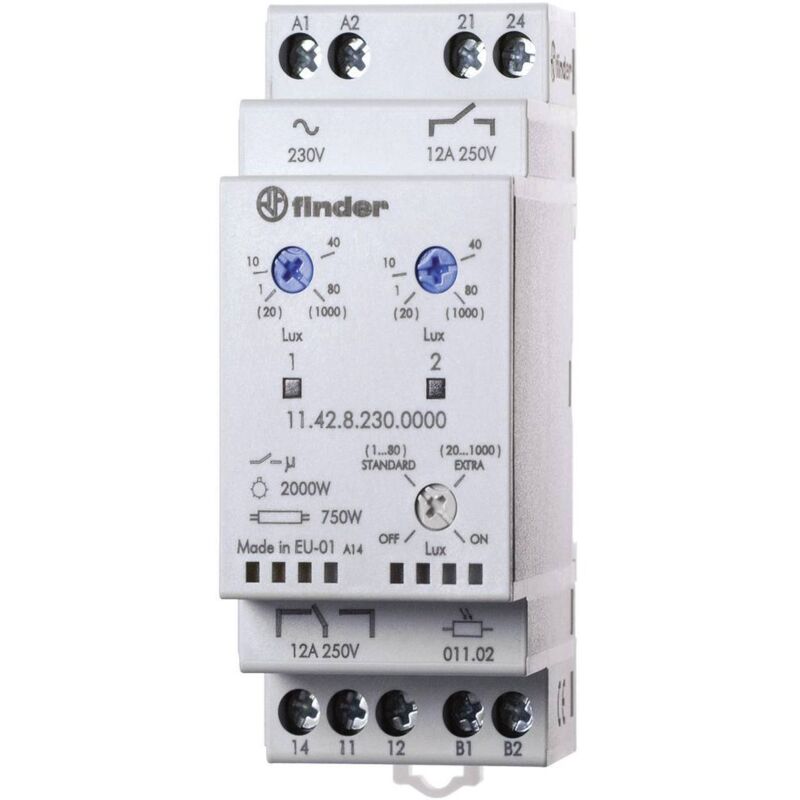 foto del prodotto finder interruttore crepuscolare 1 pz. 11.42.8.230.0000 tensione di funzionamento 230 v ac sensibilit alla luce 1, 20