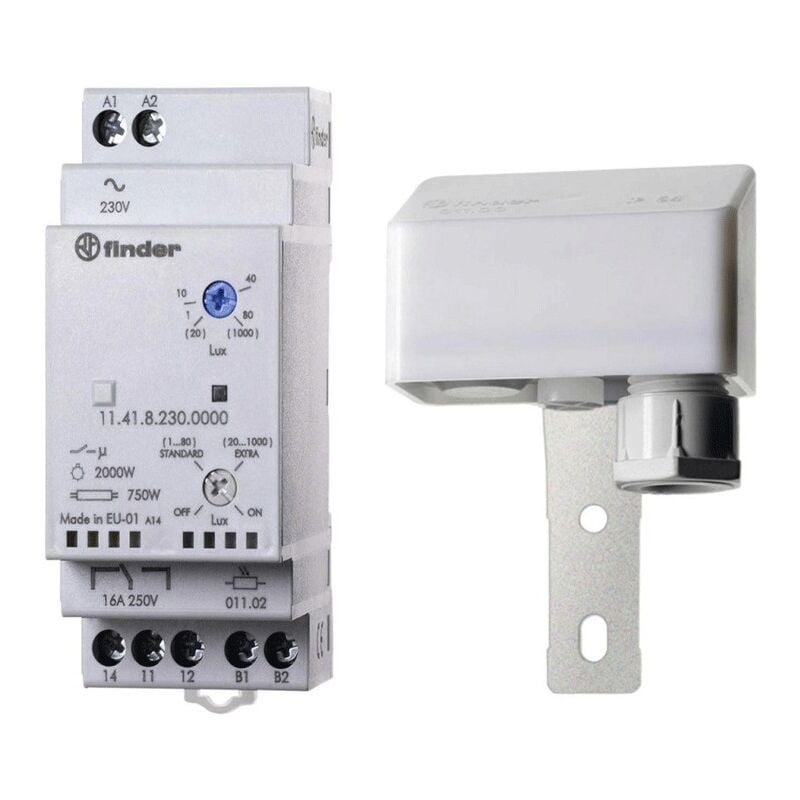 foto del prodotto finder interruttore crepuscolare attacco din 2 moduli 230v 11.41.8.230