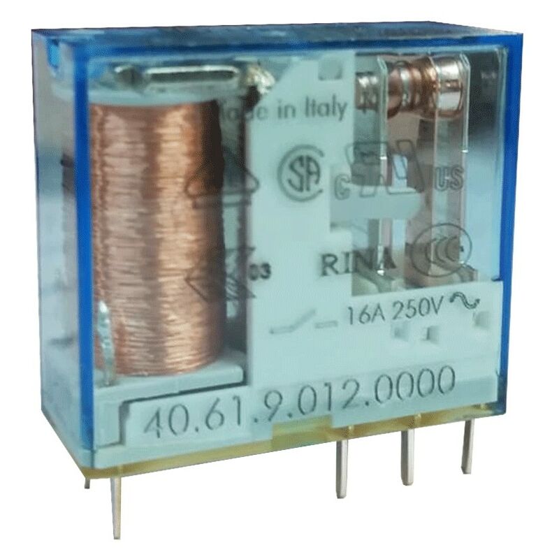 foto del prodotto finder mini rel 1 scambio 16a bobina 12vdc continua 406190120000