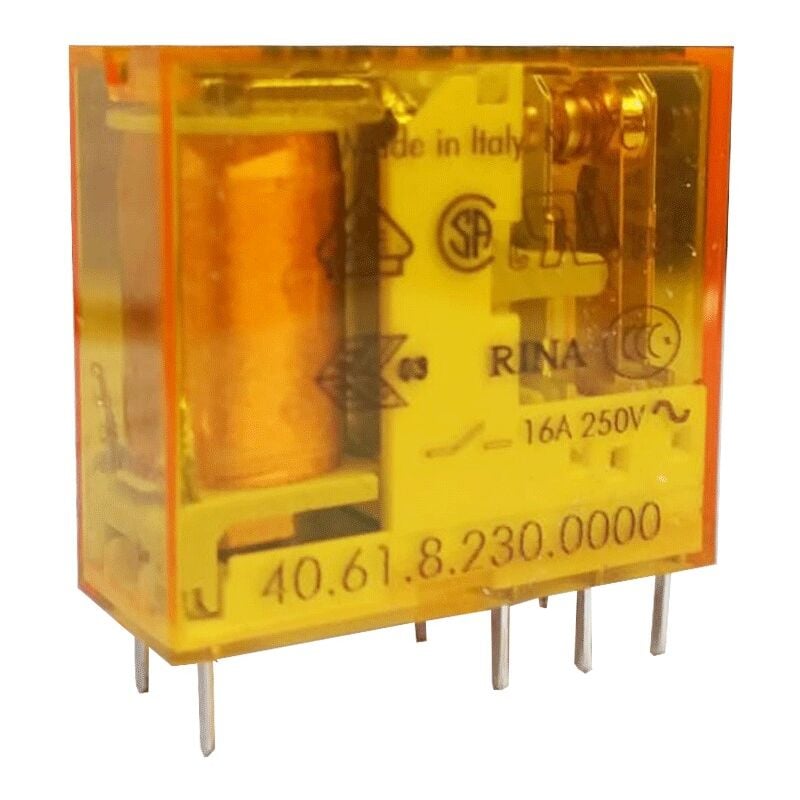 foto del prodotto finder mini rel 1 scambio 16a bobina 230vac alternata 406182300000