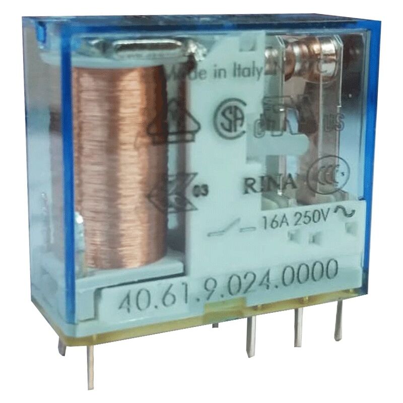 foto del prodotto finder mini rel 1 scambio 16a bobina 24vdc continua 406190240000
