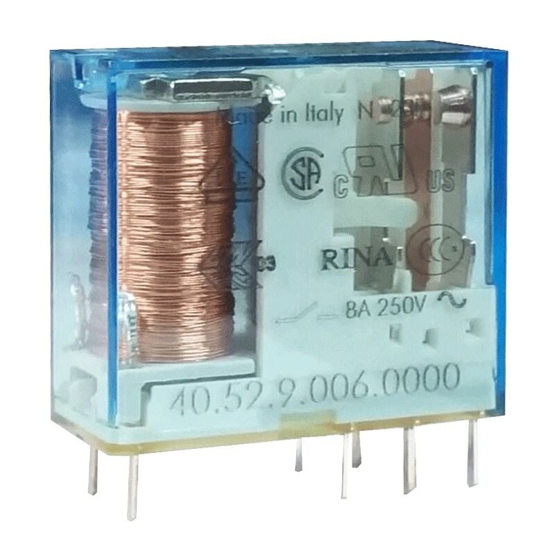 foto del prodotto finder mini rel 2 scambi 8a bobina 6vdc continua 405290060000
