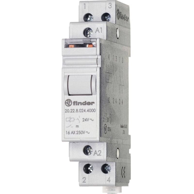 foto del prodotto finder rel a impulso guida din 20.28.8.230.4000 2 na 230 v ac 1 pz.