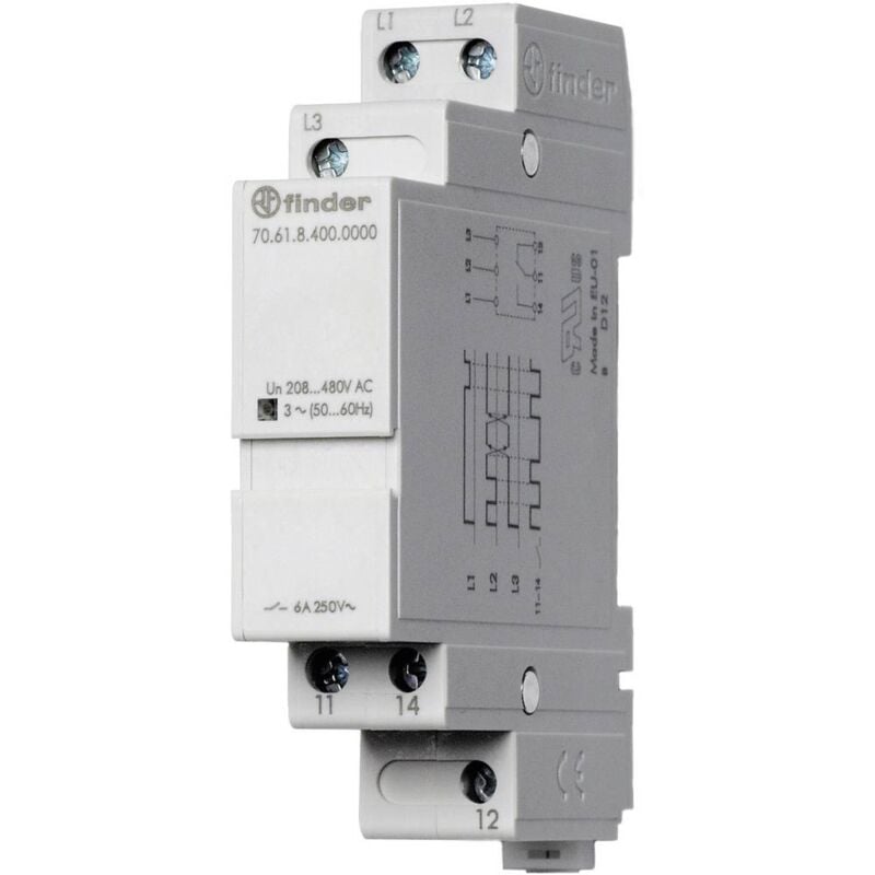 foto del prodotto finder rel di monitoraggio 208 480 v ac 1 scambio 70.61.8.400.0000 1 pz.
