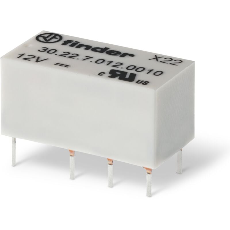 foto del prodotto finder rel dual in line, 12 vdc, dpdt, 2 a, foro passante tht , serie 30.22 30.22.7.012.0010