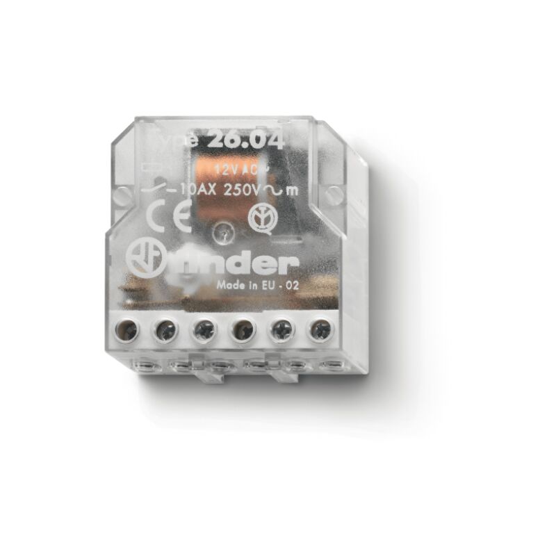 foto del prodotto finder rel interruttore incasso 12v ac 10a 26.04.8.012.000