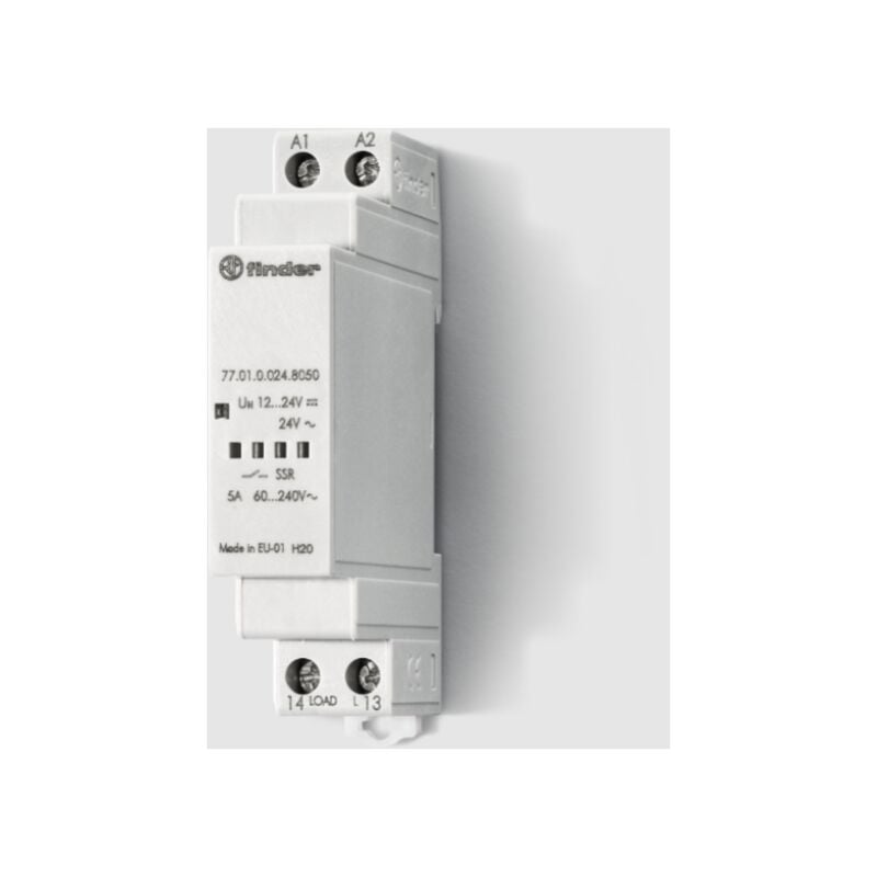 foto del prodotto finder - relè modulare allo stato solido 5 a, 230 v ac, 1 contatto no commutazione zero crossing 770182308050