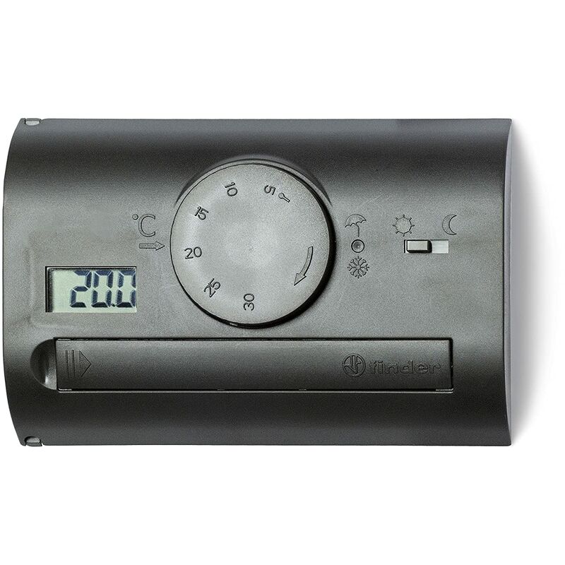 foto del prodotto finder termostato da parete digitale a rotella nero serie 1t.41.9.003.2000