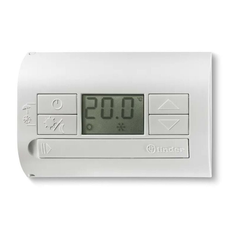 foto del prodotto finder termostato digitale da parete bianco 1co 5 a a batterie 1t3190030000