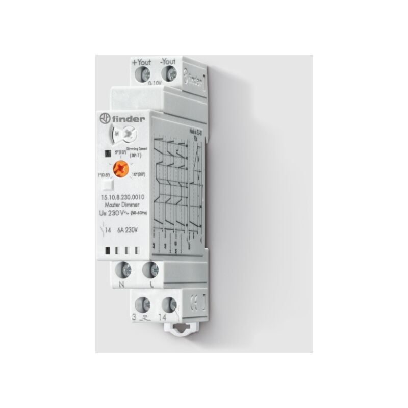 foto del prodotto finder varialuce dimmer master dimmerizzazione multipla, gestione lampade singole o miste, 230 v 151082300010