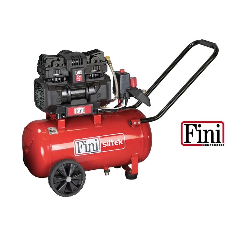 foto del prodotto fini compressore aria silenziato 24 litri siltek tb 24 8 bar 1.5 hp 59 db a 