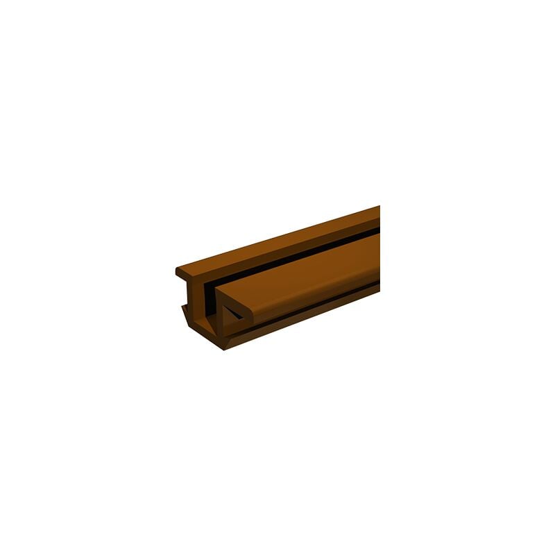 foto del prodotto finish binario scanalato in pvc 25 mantion lunghezza 3 m marrone 25 300m