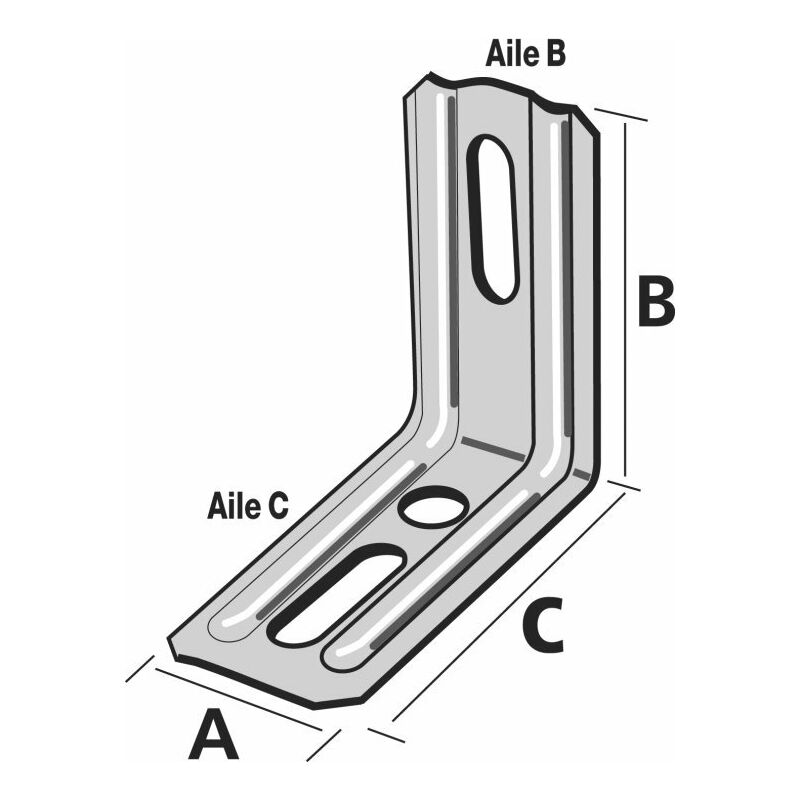 foto del prodotto finish simpson staffa diritta nervata a30xb55xc71,5x1,5mm end55 1,5