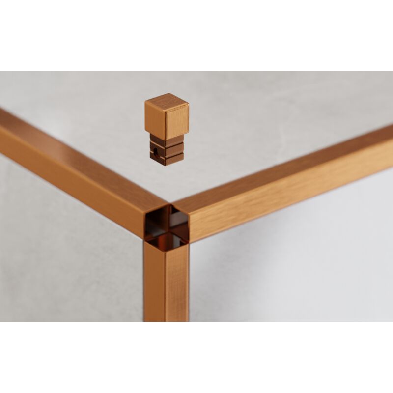 foto del prodotto finitura angolare per profili in acciaio inossidabile q e p rame satinato - 1 cm