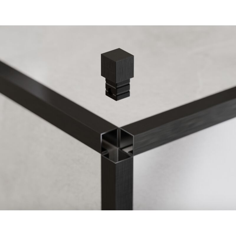 foto del prodotto finitura angolare per profili in acciaio inossidabile rettificati qs nero satinato - 1 cm