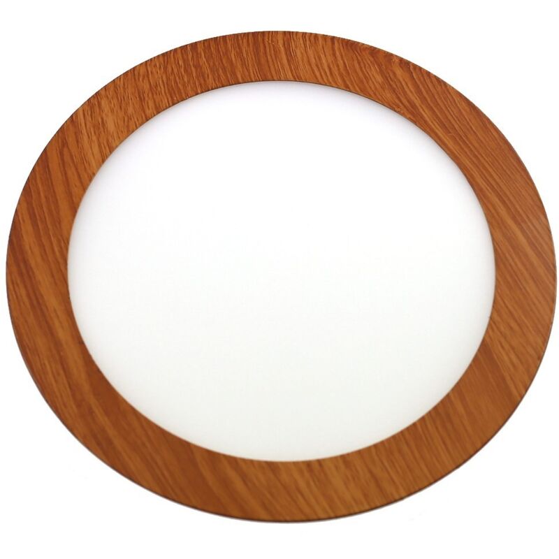 foto del prodotto finitura in legno rotonda a led di downlight 18w 6000k jandei