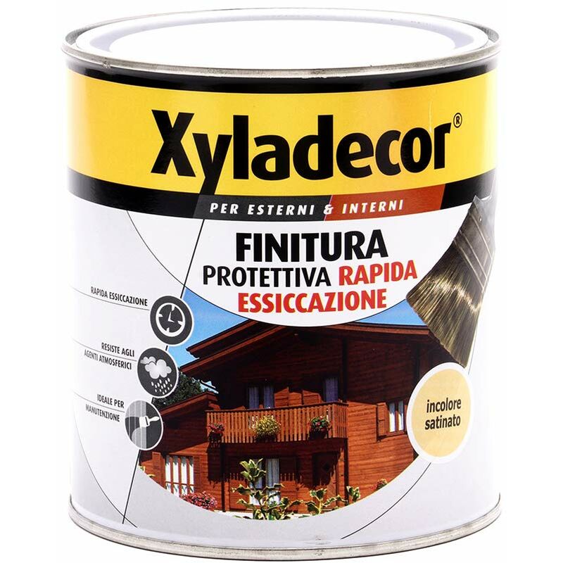 foto del prodotto finitura protettiva rapida essiccazione per legno a base solvente, per interni ed esterni, applicazione rapida per manutenzione mobili, porte,
