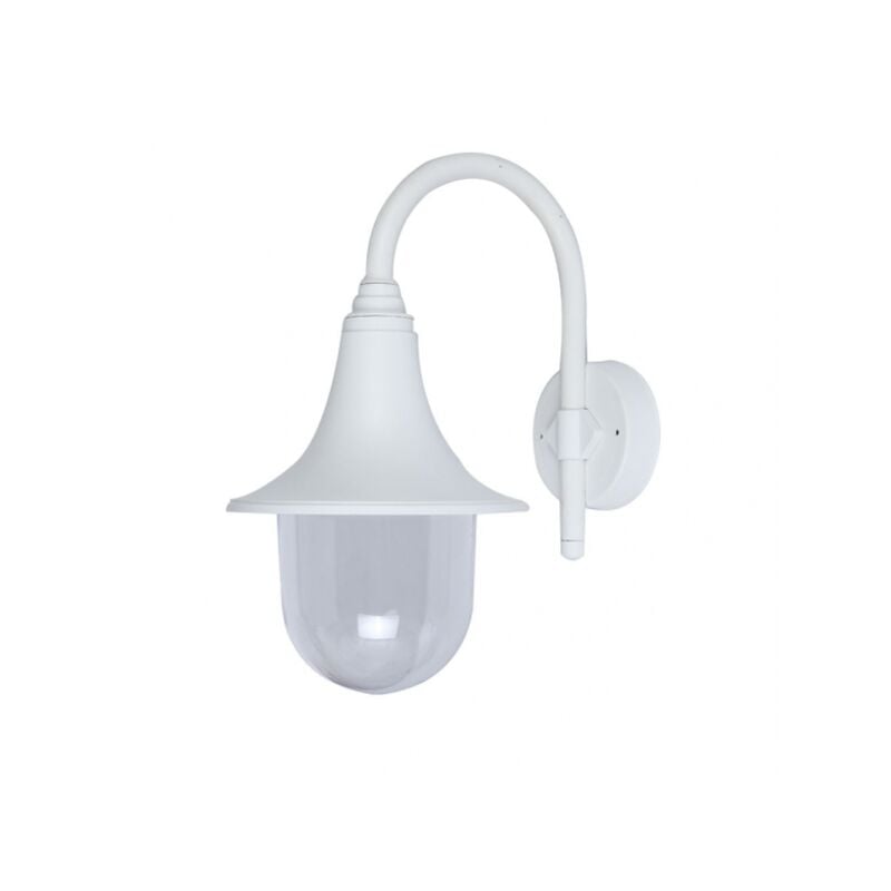 foto del prodotto finocchio lampada da parete per esterni 1xe27 bianco ip44 policarbonato 40,8x21,7x32,6 cm