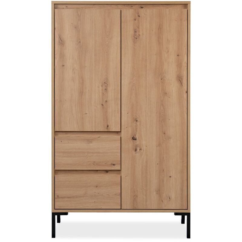 foto del prodotto finori - credenza con 2 ante, 2 cassetti e 2 ripiani h139 cm - plock