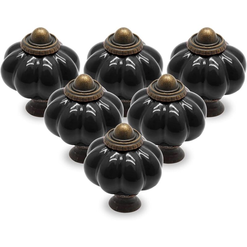 foto del prodotto fiocchi di zucca neri, fiocchi per mobili vintage, fiocchi per toeletta, fiocchi per cassetti, fiocchi per porte, maniglie per cassetti, maniglie per