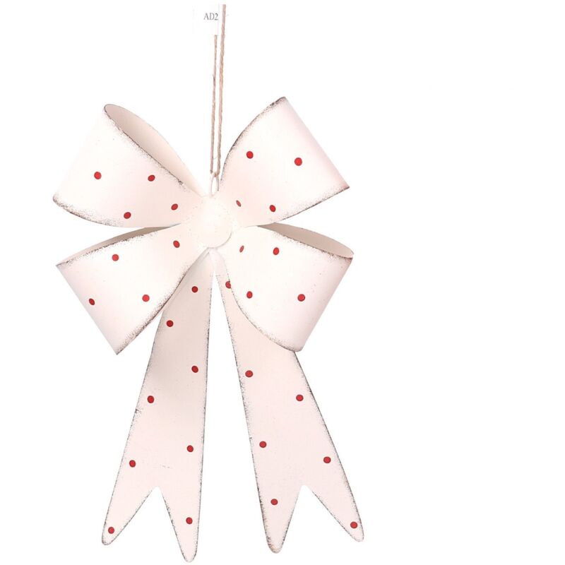 foto del prodotto fiocco bianco metallo albero di natale decorazione addobbo