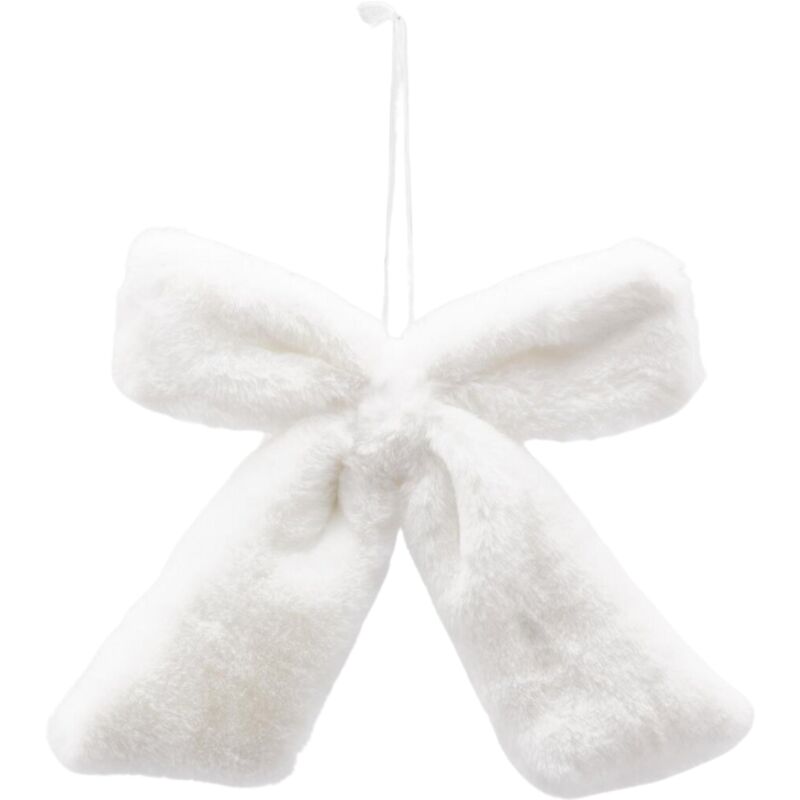 foto del prodotto fiocco decorativo natalizio peluche da 20 x 25 cm salvia