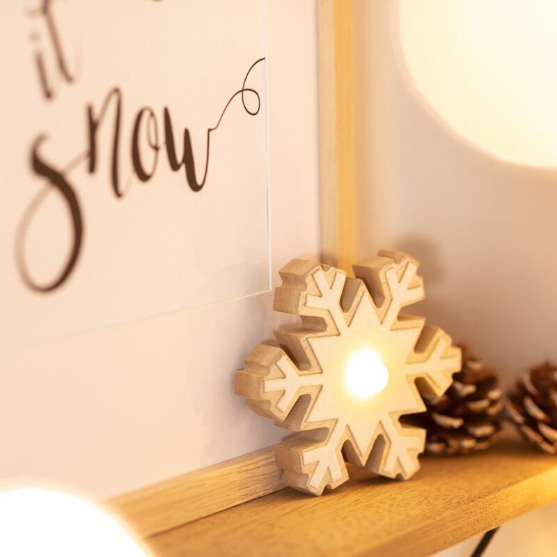 foto del prodotto fiocco di neve led a batteria naturale