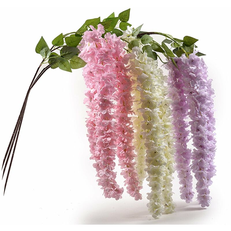 foto del prodotto fiore artificiale glicine decorazione per interno da 125 cm in colori assortiti