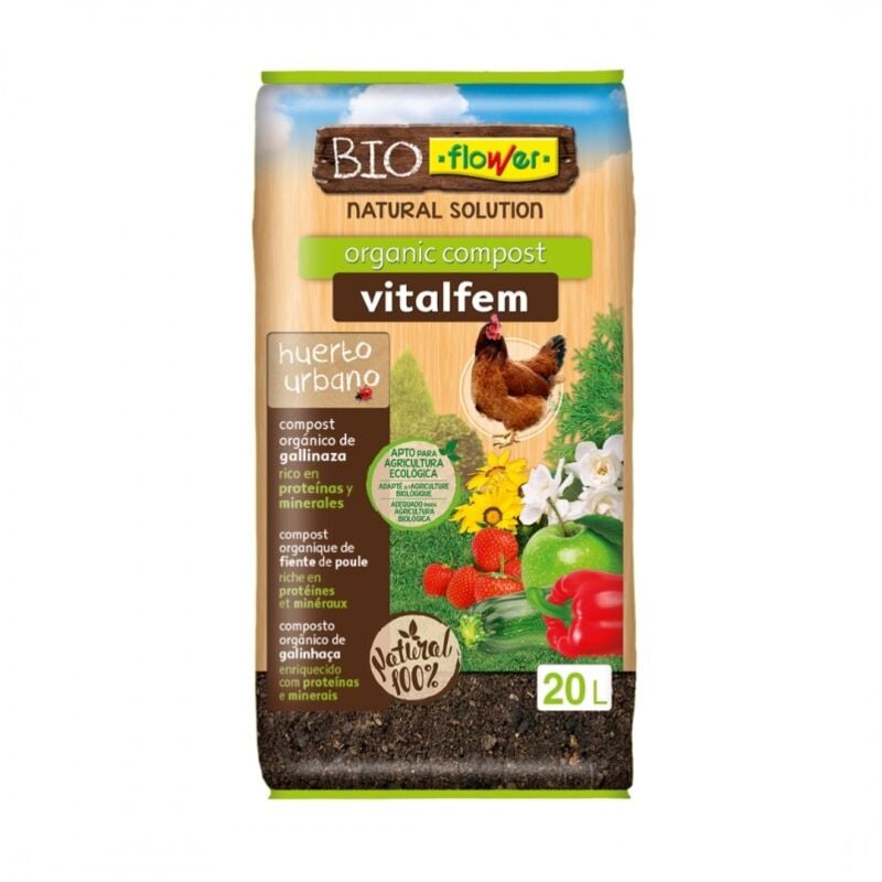foto del prodotto fiore di compost organico vitalefem 20 l