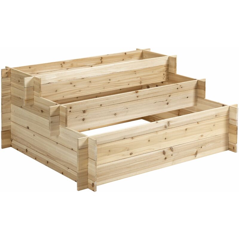 foto del prodotto fioriera 3 livelli 120x100x54 cm in legno di abete naturale