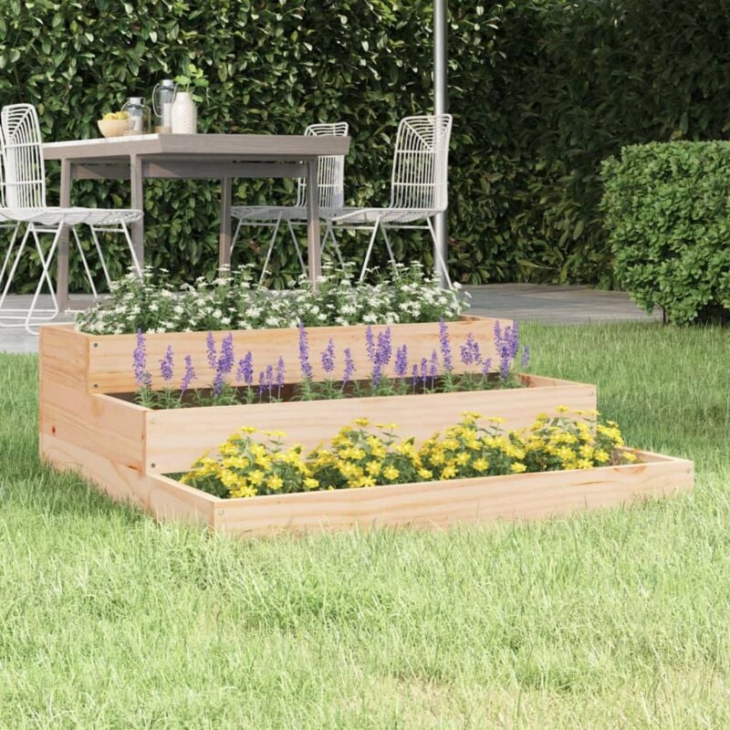 foto del prodotto fioriera 78x78x27 cm in legno massello di pino vidaxl