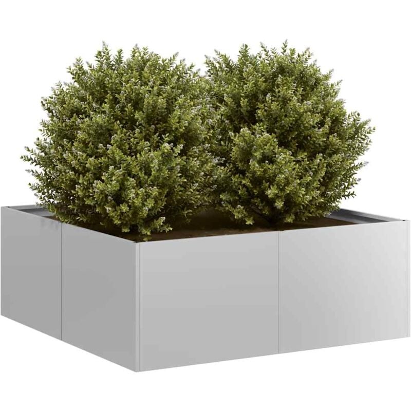 foto del prodotto fioriera 80x80x30 cm in acciaio zincato vidaxl