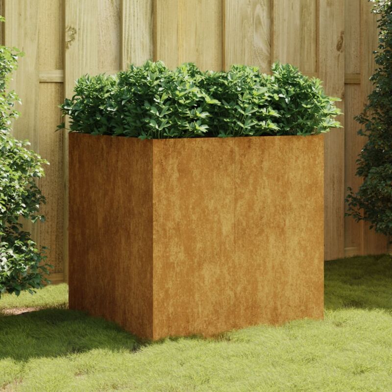 foto del prodotto fioriera 80x80x80 cm in acciaio corten vidaxl 655389
