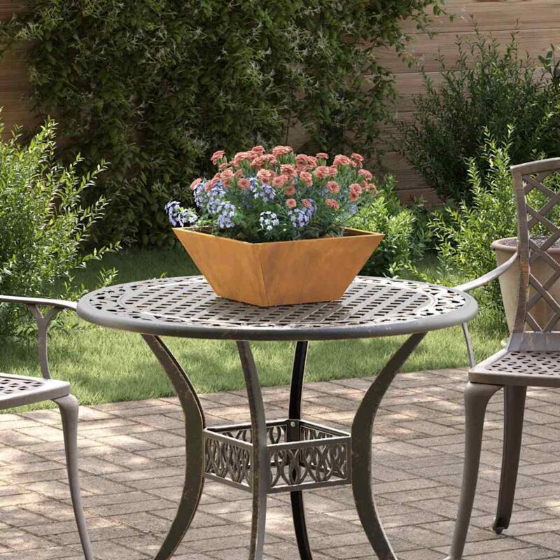 foto del prodotto fioriera a ciotola per giardino 35x35x15 cm in acciaio inossidabile vidaxl