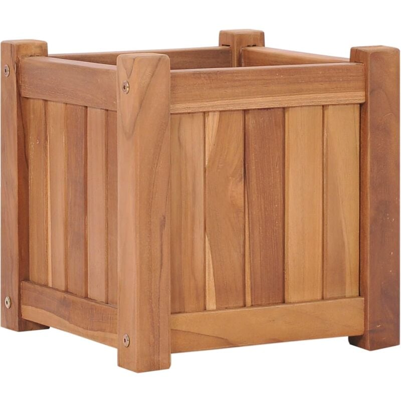 foto del prodotto fioriera a letto rialzato in legno massello di teak vari dimensioni dimensioni 30x30x30 cm