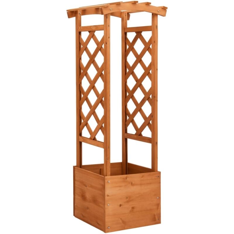 foto del prodotto fioriera a traliccio con arco 49x39x130 cm in legno di abete vidaxl