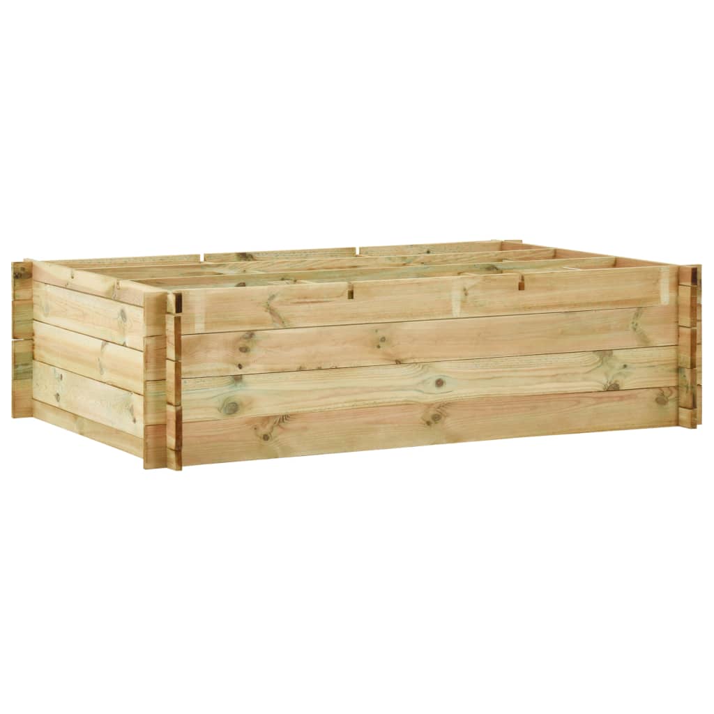 foto del prodotto fioriera aiuola rialzata piante fiori giardino 150 x 100 x 40 cm legno impregnato 02 0000911