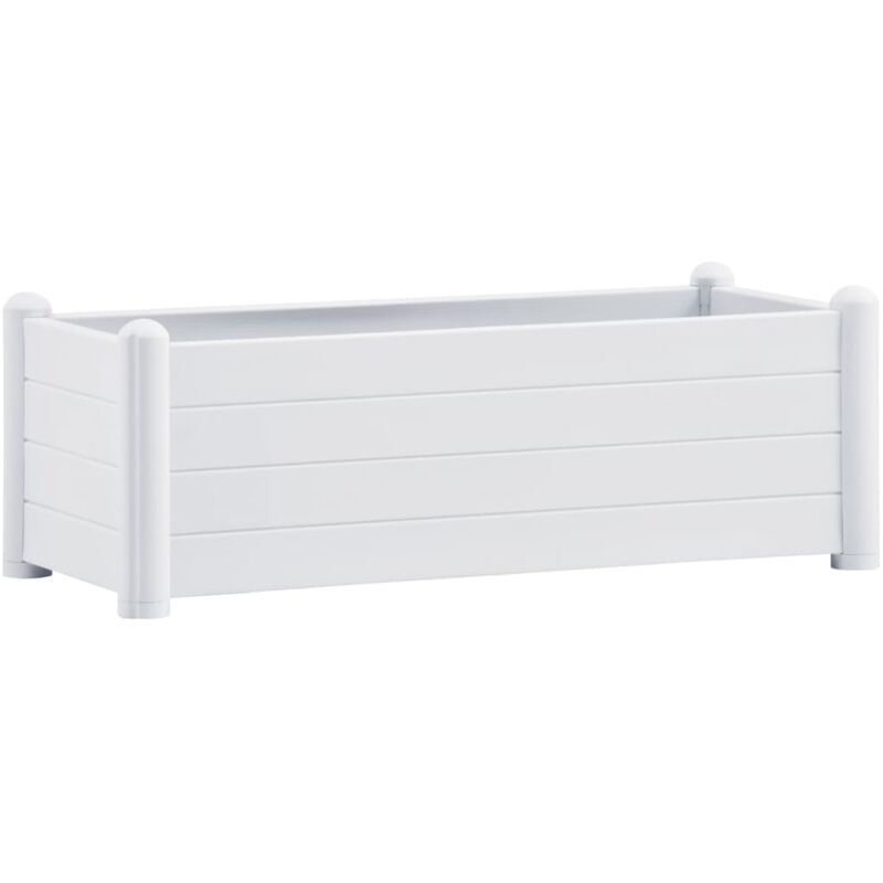 foto del prodotto fioriera aiuola rialzata piante fiori giardino pp 100 x 43 x 35 cm bianco
