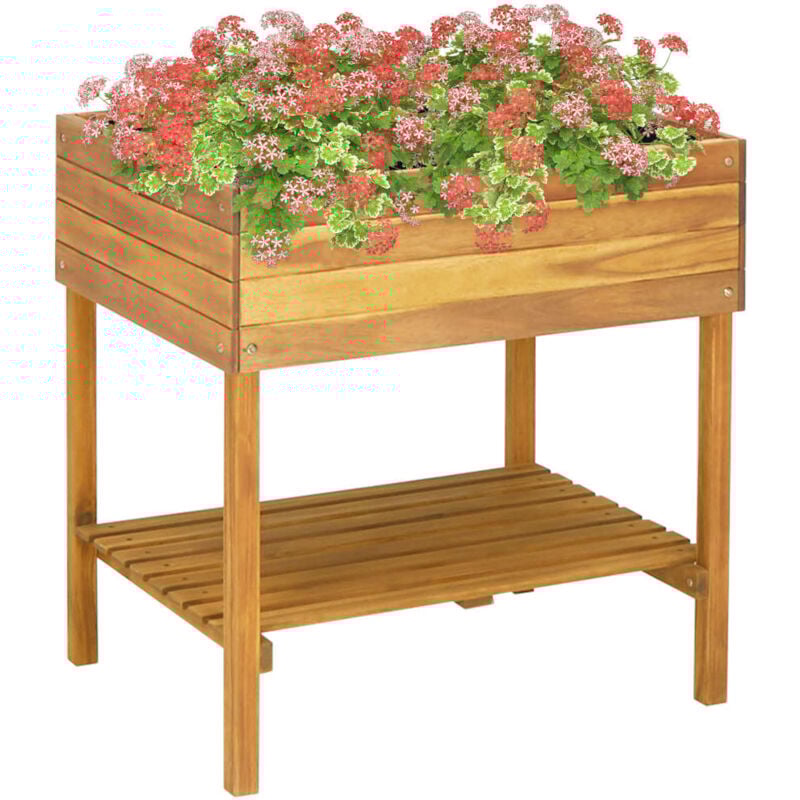 foto del prodotto fioriera alta 78,5x58,5x78,5cm in legno massello di acacia vidaxl