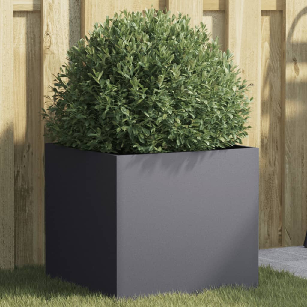 foto del prodotto fioriera antracite 42x40x39 cm in acciaio laminato a freddocod mxl 112190
