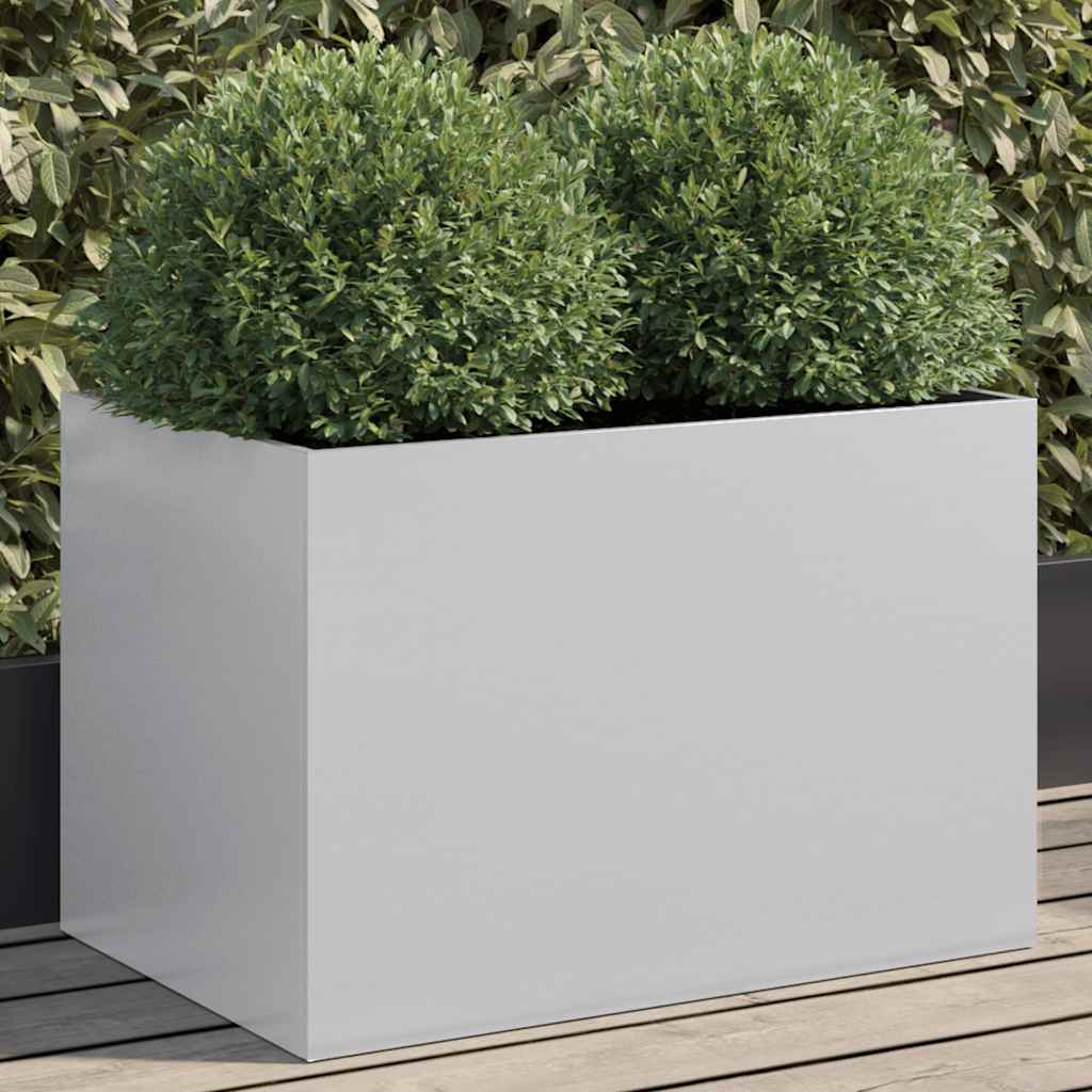 foto del prodotto fioriera argento 62x40x39 cm in acciaio zincatocod mxl 88193