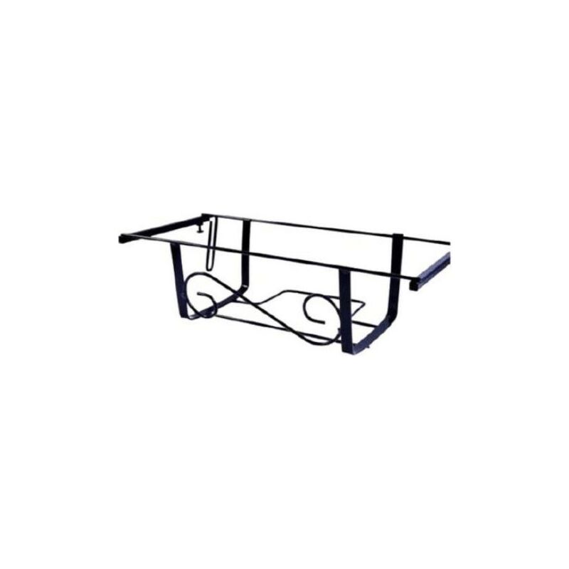 foto del prodotto fioriera balcone 50cm nera regolabile
