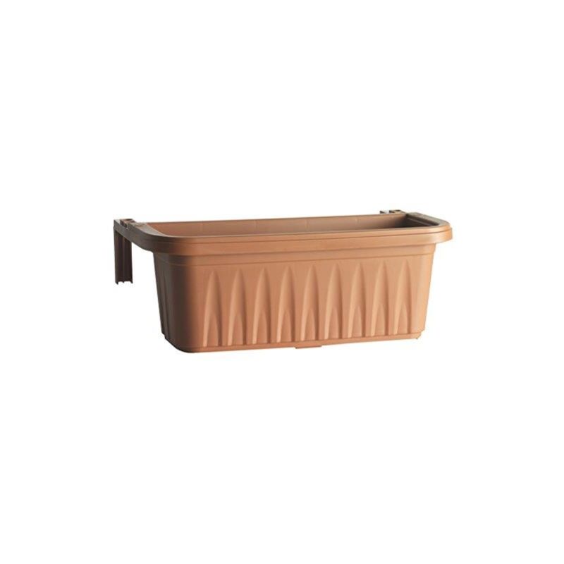 foto del prodotto fioriera balcone balconiera 60 cm in plastica regolabile rondine terracotta bama