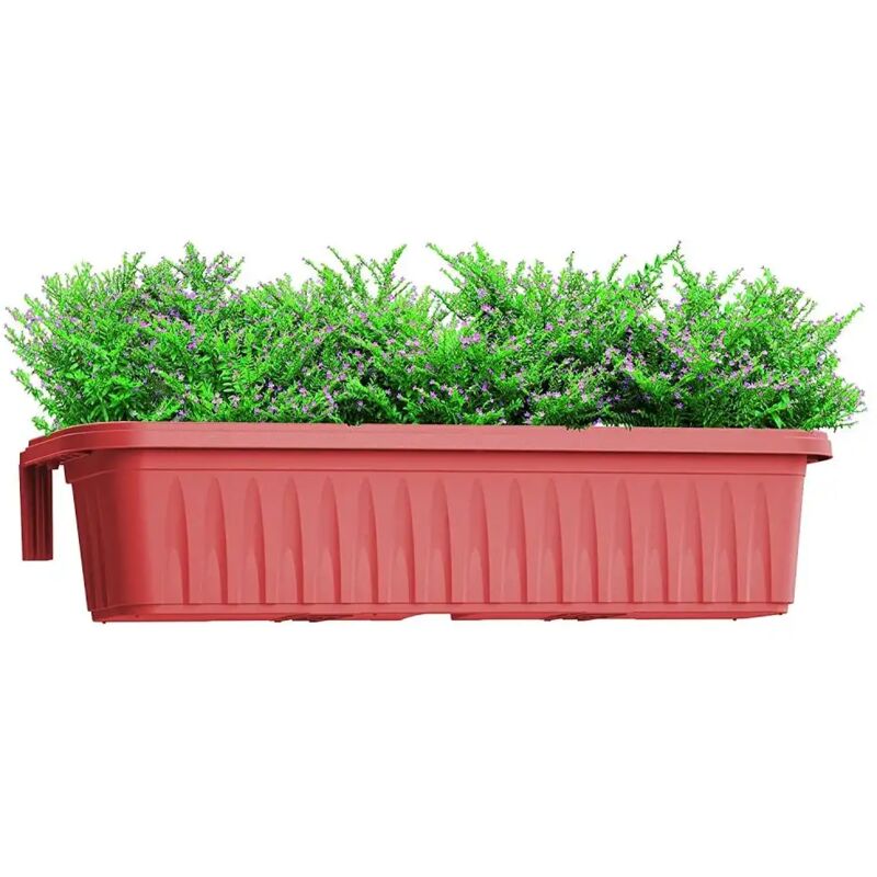 foto del prodotto fioriera balcone balconiera 80 cm in plastica regolabile rondine terracotta bama