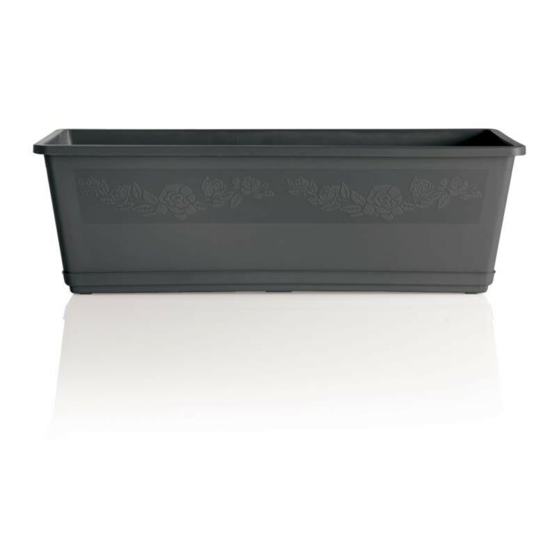 foto del prodotto fioriera balconella con sottovaso 40cm antracite bama