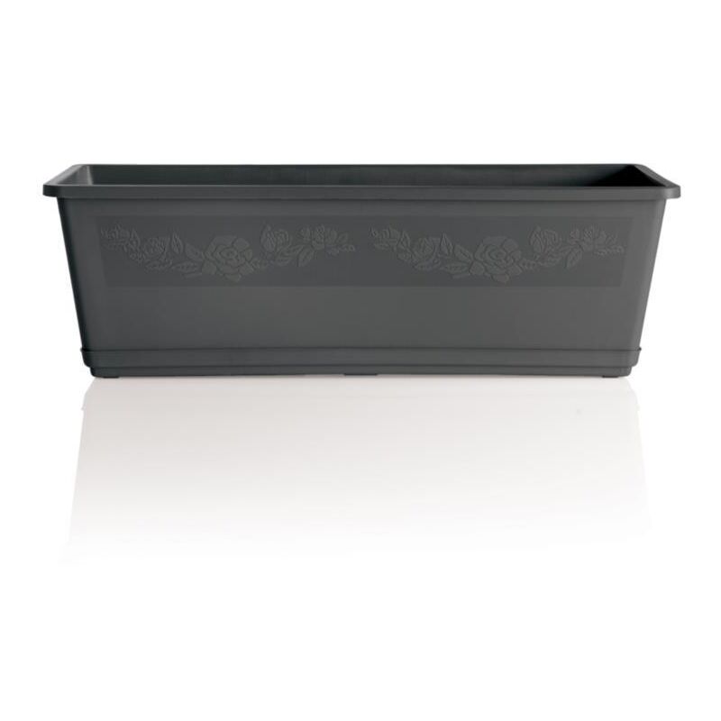foto del prodotto fioriera balconella con sottovaso 60cm antracite bama