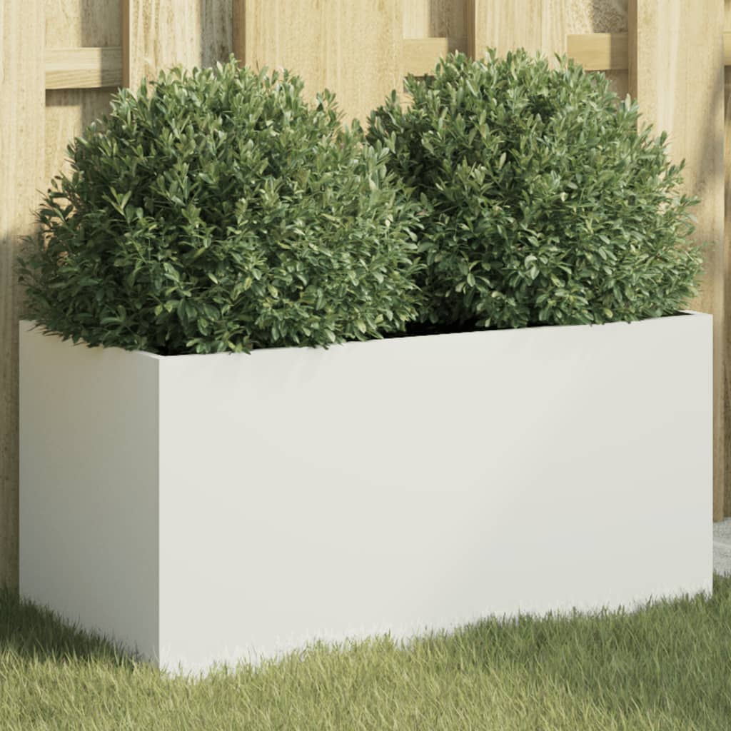 foto del prodotto fioriera bianca 62x30x29 cm in acciaio laminato a freddocod mxl 88191
