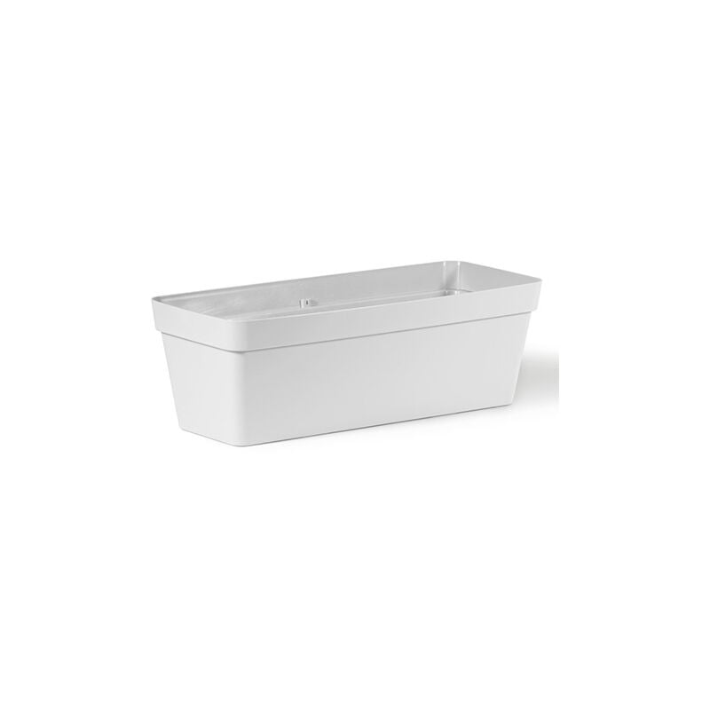 foto del prodotto fioriera cassetta rettangolare cleo bianca 60cm veca