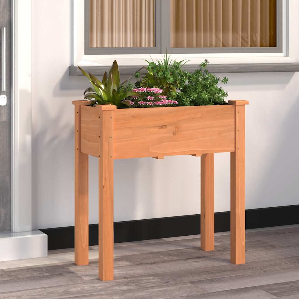 foto del prodotto fioriera con fodera marrone 71x37x76 cm legno massello di abetecod mxl 82975