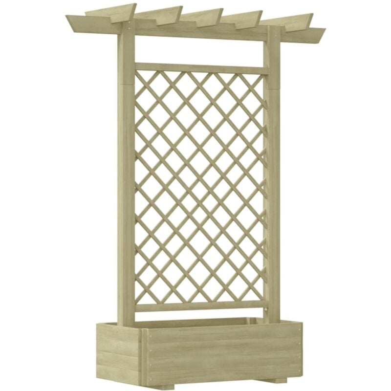 foto del prodotto fioriera con pergolato da giardino 162x56x204 cm in legno vidaxl